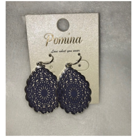 POMINA Laser Cut Mandala Tear Drop Earring - Picture 5 of 7